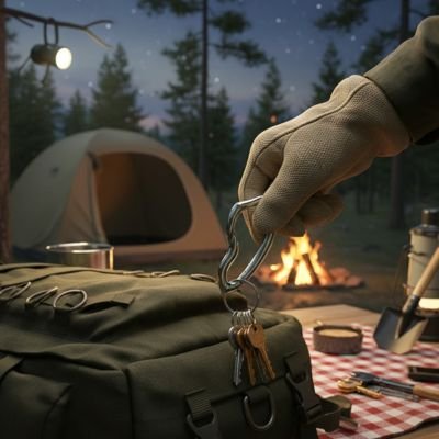 Porte clé mousqueton avec plusieurs clés