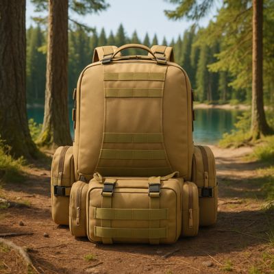 Sac à dos reposant au sol