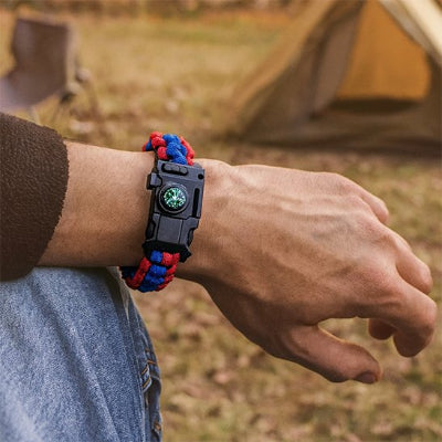 Bracelet de survie avec boussole multi tâches