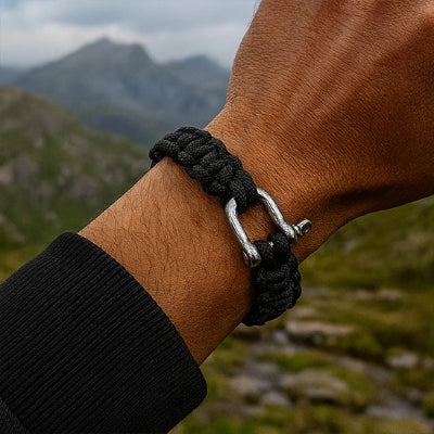 bracelet paracorde élégant noir