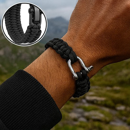 Bracelet paracorde élégant noir