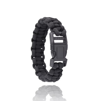 Bracelet paracorde noir unisexe