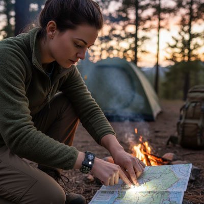 Bracelet paracorde | SafeCord™ - Mon camping vert