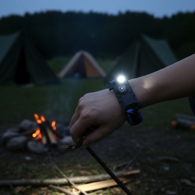 Bracelet paracorde | SafeCord™ - Mon camping vert