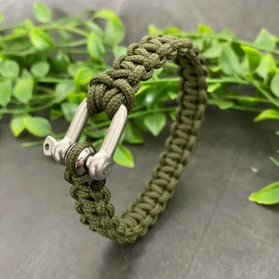 Bracelet paracorde vert élégant