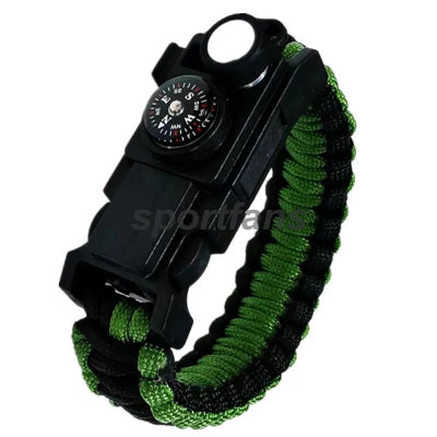 bracelet paracorde vert et noir