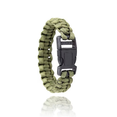 Bracelet paracorde vert unisexe