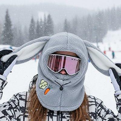 cagoule lapin gris