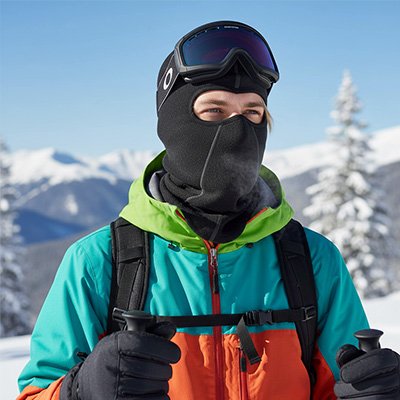 cagoule pour le ski noire homme en randonnée