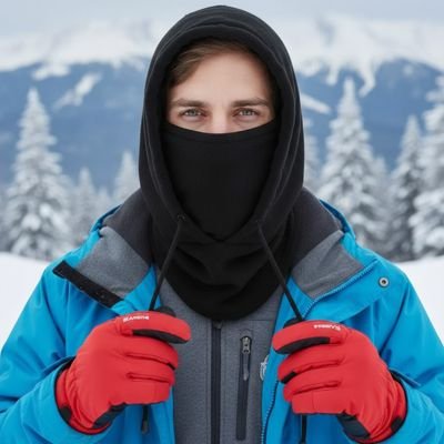 cagoule ski avec cordons ajustables