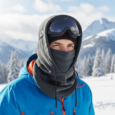 cagoule ski avec cordons homme dans les alpes 