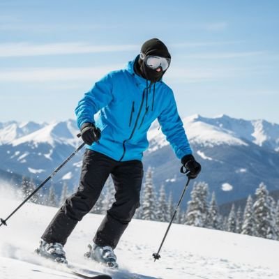 cagoule ski chaude avec cordons ajustables