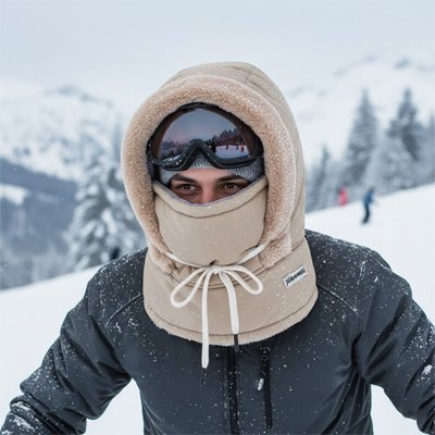cagoule ski kaki homme en montagne