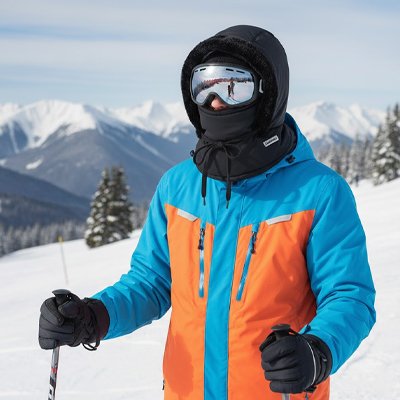 cagoule ski noire homme en trek