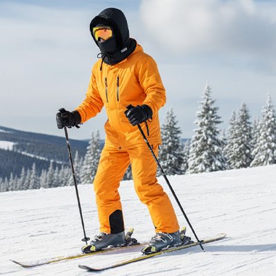 cagoule ski porté par un homme en hiver