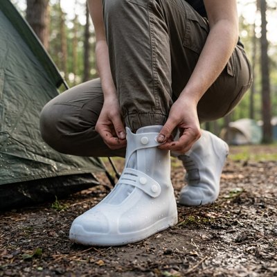 couvre chaussure​ blanc femme qui les ajuste