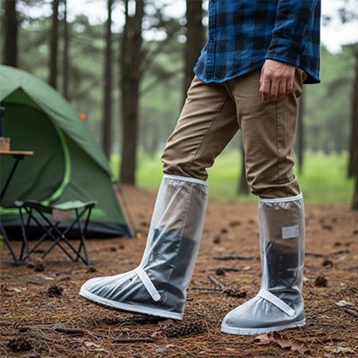 couvre chaussure​ transparent mollet complet