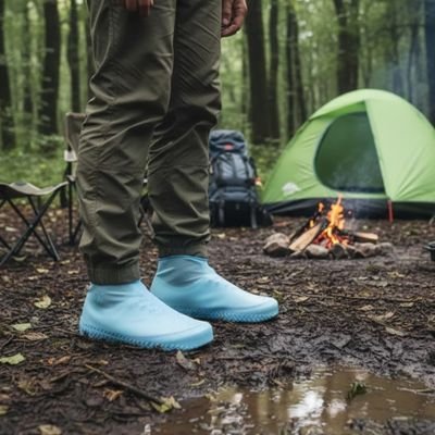 couvre chaussure​s de silicone bleu