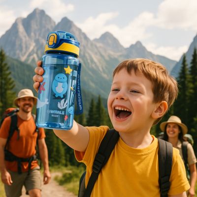 gourde enfant dans les alpes