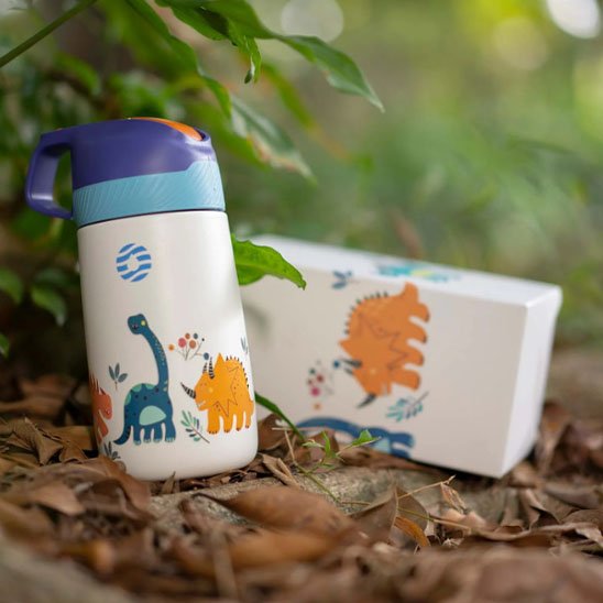 Gourde enfant motif dinosaure