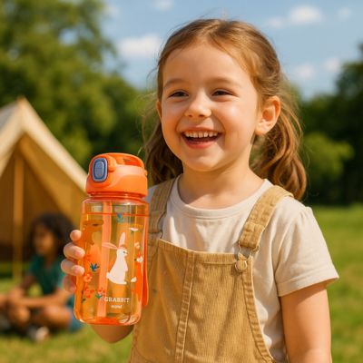 gourde enfant orange petite fille