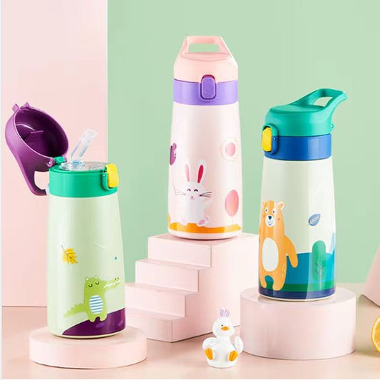 Gourde enfant trois motifs d'animaux 