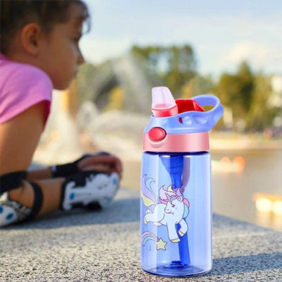 gourde paille enfant motif licorne