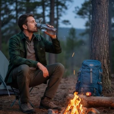 Gourde plastique de un litre pour le trekking