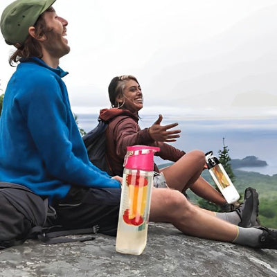 gourde plastique infuseur plein air