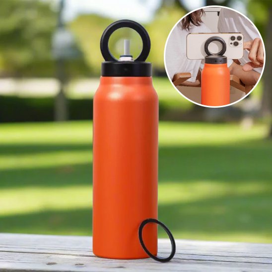 gourde plastique polyvalente orange