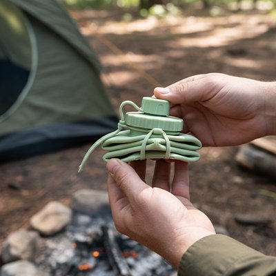 Gourde pliable compacte