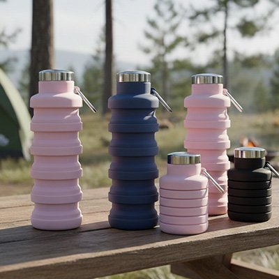 Gourde pliable plusieurs coloris