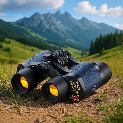 Jumelles dans les alpes reposant au sol