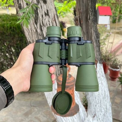 jumelles vertes détail