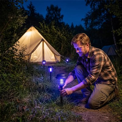 lampe anti moustique éclairage mauve 
