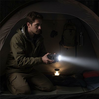 Lampe de poche et radio d'urgence