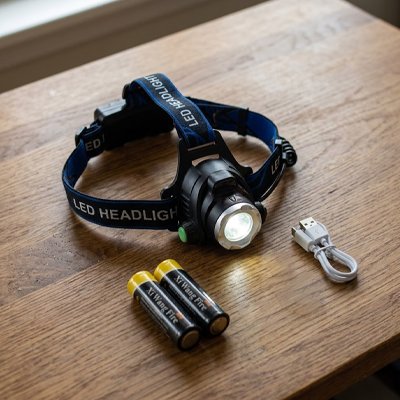 lampe frontale avec batterie