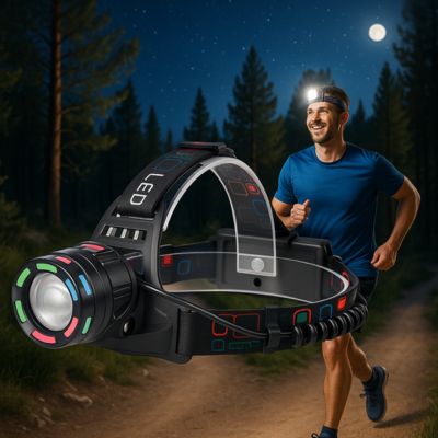 lampe frontale homme jogging nuit
