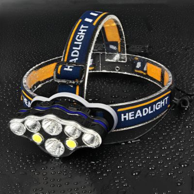 lampe frontale puissante sous la pluie
