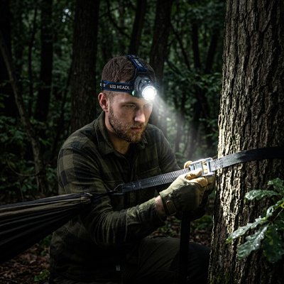 lampe frontale utile avec capteur et batterie