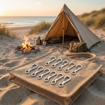 mousquetons lot de dix argent