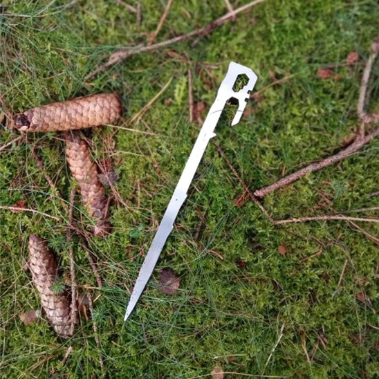 Piquet de tente démonstration acier inoxydable