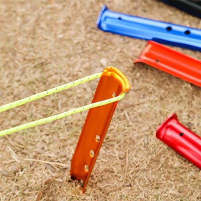 Piquet de tente en aluminium orange 