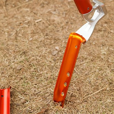 Piquet de tente orange en aluminium