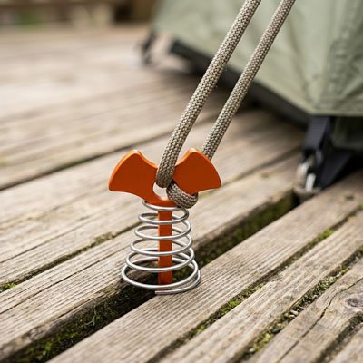 Piquet de tente orange pratique