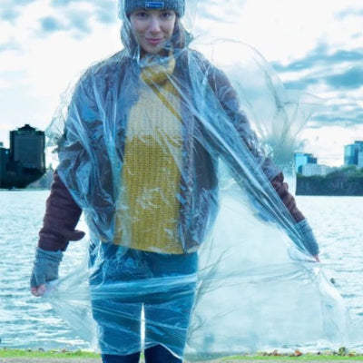Poncho pluie camping bleu