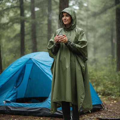 Poncho pluie camping