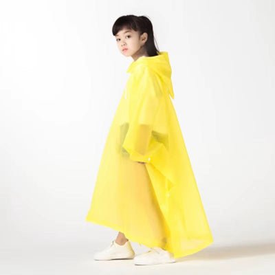 poncho pluie enfant jaune jeune fille