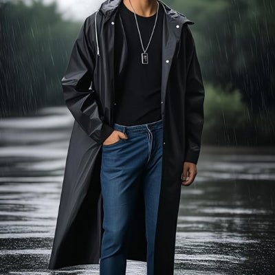 poncho pluie noir elegant