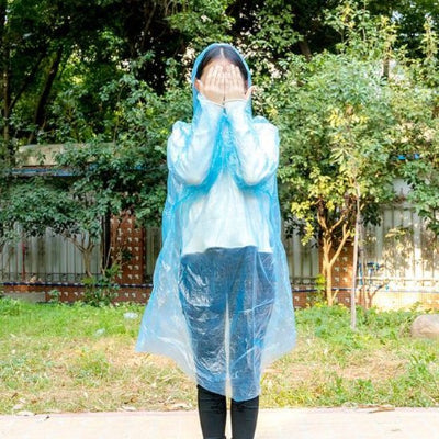 Poncho pluie outdoor bleu
